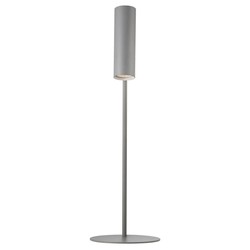 Slim cylindrical table lamp adjustable GU10 grey metal