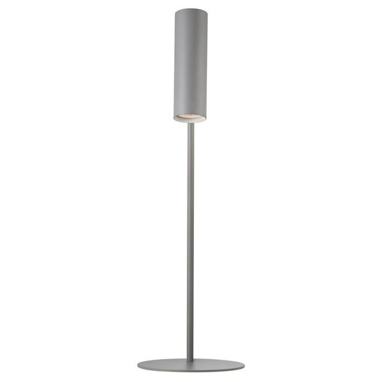 Cylindrical table lamp, adjustable, grey metal, GU10 max. 8W, height 66 cm, IP20, class 2
