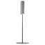 Lampe de table cylindrique, orientable, en métal gris, culot GU10 max. 8W, hauteur 66 cm, IP20, classe 2