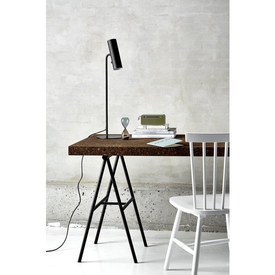 Lampe de table élégante, fine et orientable - noire