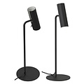 Nordlux lámpara de mesa fina negra, giratoria y regulable, Ø6cm, altura 66cm, casquillo GU10