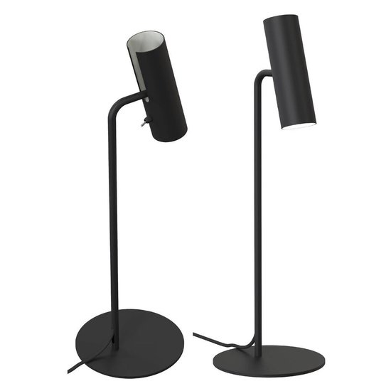 Nordlux slanke tafellamp zwart, verstelbaar en dimbaar, Ø6cm, hoogte 66cm, GU10-fitting