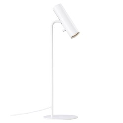 Lámpara de mesa elegante, delgada y ajustable - blanco