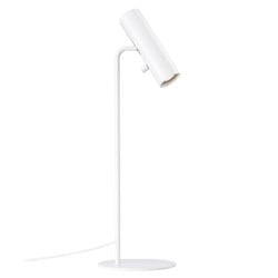 Lampe de table cylindrique orientable GU10 max 8W blanc