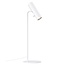 Lámpara de mesa cilíndrica ajustable, metal blanco, GU10 máx. 8W (bombilla no incluida), altura 66 cm, IP20, regulable con bombilla compatible