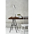 Lámpara de mesa cilíndrica ajustable, metal blanco, GU10 máx. 8W (bombilla no incluida), altura 66 cm, IP20, regulable con bombilla compatible