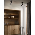 Nordlux plafonnier minimaliste noir, dimmable, largeur 10cm, abat-jour Ø6cm, douille GU10