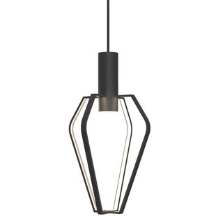 Modern, futuristic pendant lamp - black