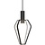 Modern, futuristic pendant lamp - black