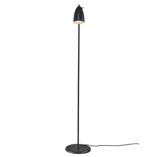 Retro floor lamp, black, rotatable head, GU10, metal