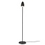 Retro stijl, elegante, draaibare vloerlamp - zwart