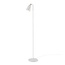 Retro stijl, elegante, draaibare vloerlamp - wit/telegrijs