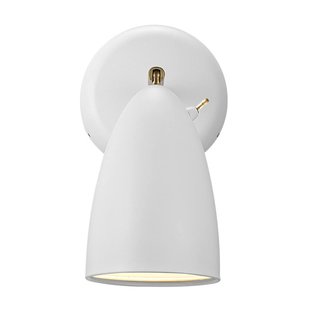 Retro style, elegant, swivel wall lamp - white/telegrey