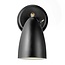 Wandlamp retro stijl zwart, draaibaar, GU10 max. 6W (excl.), IP20, lampenkapdiameter 10 cm, kabel 250 cm