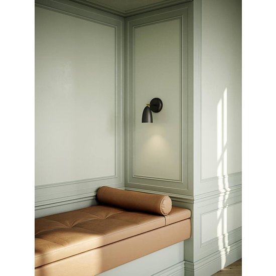 Retro stijl, elegante, draaibare wandlamp - zwart