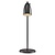 Estilo retro, elegante, lámpara de mesa giratoria - negro