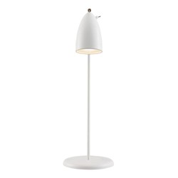 Lampe de table rétro pivotante blanc/télégris métal GU10