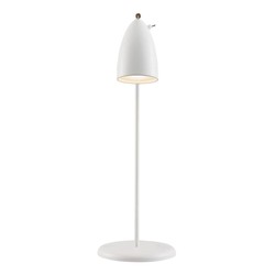 Retro style, elegant, swivel table lamp - white/telegrey