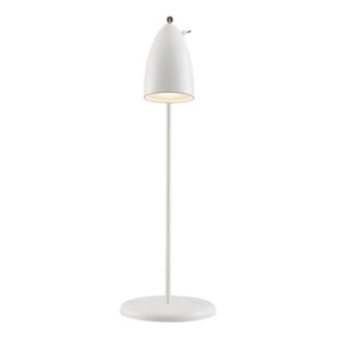 Retro style, elegant, swivel table lamp - white/telegrey