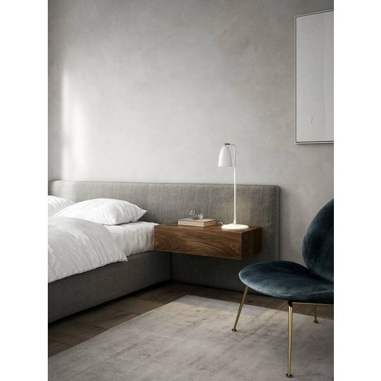 Retro style, elegant, swivel table lamp - white/telegrey