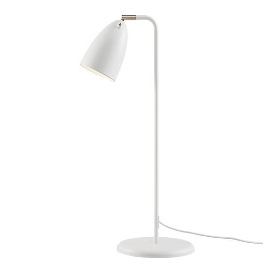 Retro style, elegant, swivel table lamp - white/telegrey