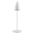 Tafellamp retro stijl, draaibare kap, wit/telegrijs, metaal met kunststof details, GU10 fitting excl. lichtbron, IP20, hoogte 66 cm