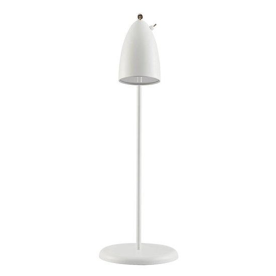 Lampe de table rétro pivotante, blanc/télégris, métal avec détails plastique, douille GU10 (ampoule non incluse), IP20, hauteur 66 cm