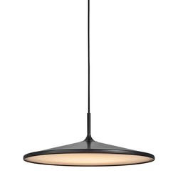 Lámpara negra en forma de trompeta negra 42 cm regulable con su propio interruptor