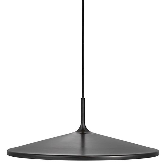 Schwarze Trompetenlampe schwarz 42 cm dimmbar mit eigenem Schalter