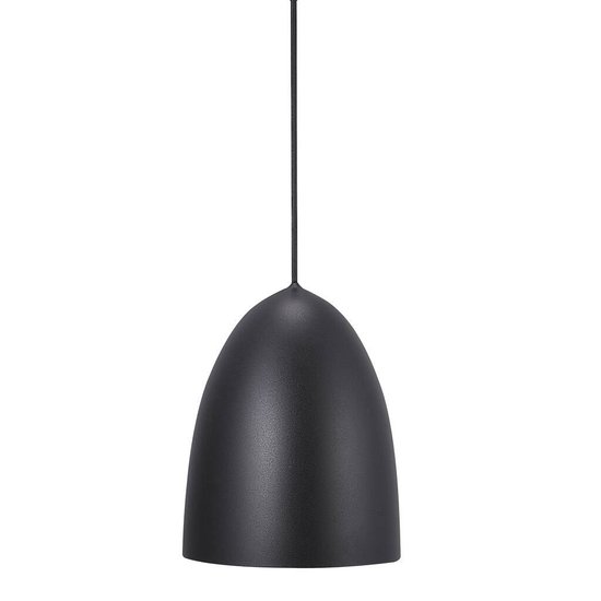 Nordic Pendelleuchte E27 schwarz, Klasse 2 doppelt isoliert, Metall/Kunststoff, Höhe 25,4 cm, Kabel 300 cm, Leuchtmittel nicht enthalten