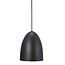 Lámpara colgante Nordic E27 negra, clase 2 doble aislamiento, metal/plástico, altura 25,4 cm, cable 300 cm, bombilla no incluida