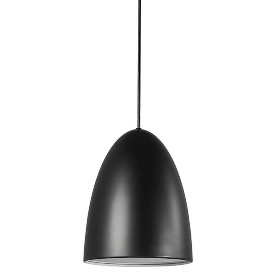 Nordic Pendelleuchte E27 schwarz, Klasse 2 doppelt isoliert, Metall/Kunststoff, Höhe 25,4 cm, Kabel 300 cm, Leuchtmittel nicht enthalten