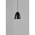 Nordic hanglamp E27 zwart, klasse 2 dubbel geïsoleerd, metaal/kunststof, hoogte 25,4 cm, kabel 300 cm, lichtbron niet inbegrepen