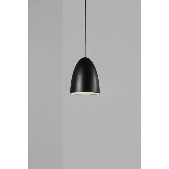 Nordic Pendelleuchte E27 schwarz, Klasse 2 doppelt isoliert, Metall/Kunststoff, Höhe 25,4 cm, Kabel 300 cm, Leuchtmittel nicht enthalten