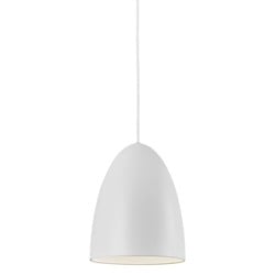 Nordic Pendelleuchte weiß/telegrau, Metall, E27, Ø20 cm