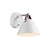 Industrial wall lamp in metal and leather, white, GU10