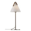 Nordlux Tischlampe im skandinavischen Design mit Nickelfuß und opalweißem Glasschirm, G9-Fassung max. 25W, Höhe 43,7 cm