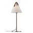 Table lamp Scandinavian design with nickel base and opal white glass shade, G9 fitting max. 25W, height 43.7 cm
