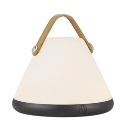 Tragbare skandinavische Tischlampe weiß/schwarz, dimmbar