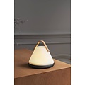 Draagbare oplaadbare tafellamp Scandinavisch wit/zwart, bamboe voet, 2,5W LED incl., dimbaar, IP54