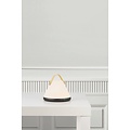 Draagbare oplaadbare tafellamp Scandinavisch wit/zwart, bamboe voet, 2,5W LED incl., dimbaar, IP54