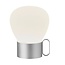 Portable table lamp black, 4.8W LED included, 3-step dimmable, opal white glass, IP44, 20 cm high