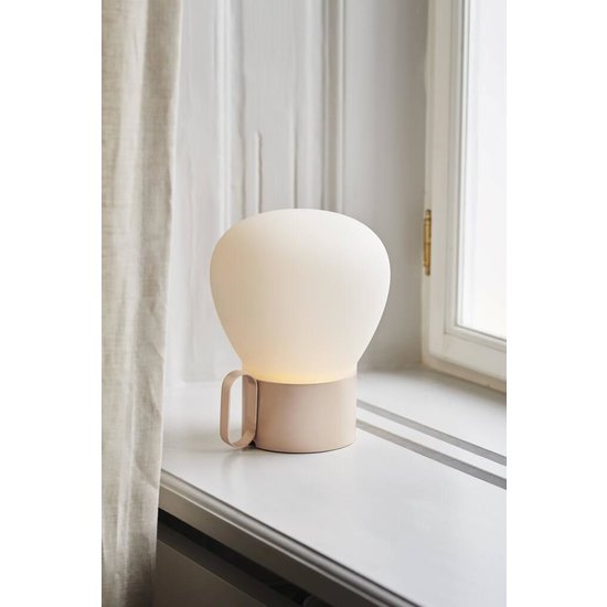 Draagbare Scandinavische tafellamp rosé goud