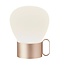 NURU 15 lampe de table LED rechargeable, or rose, 4,8W/300 lumens, gradable en 3 étapes, IP44, hauteur 20 cm