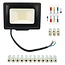 Außenwandstrahler LED SMD 30W schwarz, 2400 Lumen, IP65, 192x172x30 mm, einstellbare Farbtemperatur