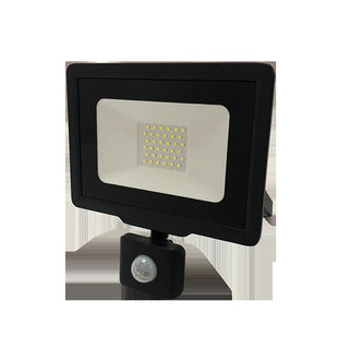 LED spotlight 50W SMD black IP65 with sensor