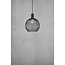 Simple, aesthetic and curved metal wire hanging lamp black E27 30 cm Ø