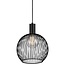 Simple, aesthetic and curved metal wire hanging lamp black E27 40 cm Ø