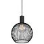 Curved metal wire pendant lamp black, E27 socket (bulb not included), Ø50 cm, height 54.5 cm, 300 cm cable