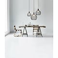 Gebogene Metalldraht-Pendelleuchte schwarz, E27-Fassung (Leuchtmittel nicht inbegriffen), Ø50 cm, Höhe 54,5 cm, Kabel 300 cm